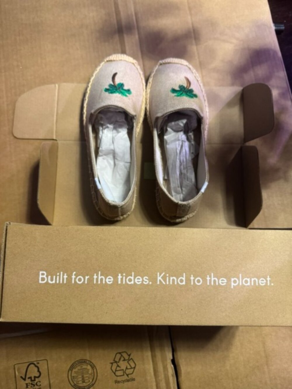 BNIB Soludos Palm Tree Canvas Espadrilles – Women’s Size 7